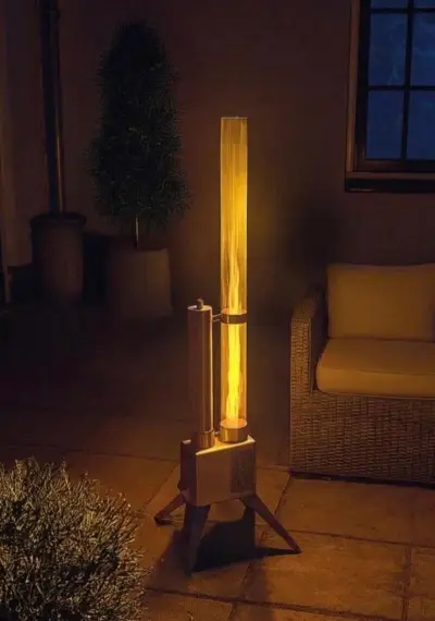 Houtpellet terrasheater Esschert Design, FF652, zwart – kavel bij Onlineveilingmeester, Zutphen