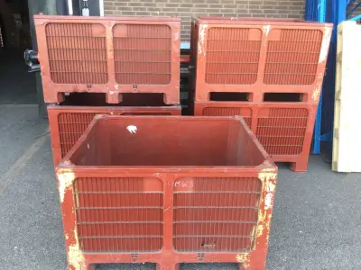 5x Kunststof kisten, rood/bruin – kavel bij Onlineveilingmeester, Zutphen