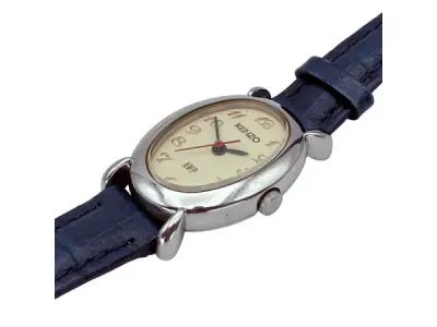Kenzo | Vintage Ovaal Dameshorloge met Lederen Band – kavel bij XL Auctions