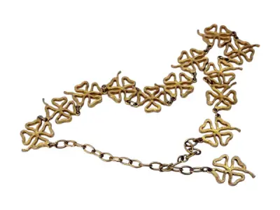 Vintage | Elegante Vergulde Ketting met Klavertjes – kavel bij XL Auctions