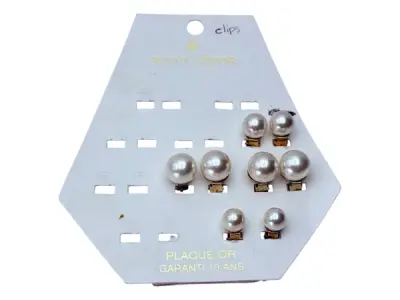Bijoux Gefor | Set Vintage Parel Oorclips Verguld – kavel bij XL Auctions