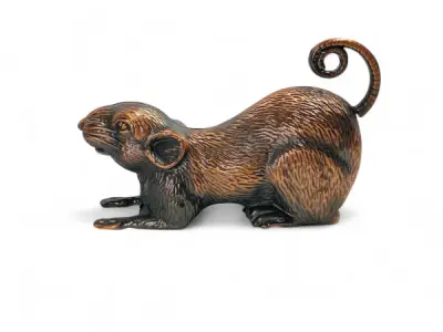 Uniek pronkstuk: Zeldzame bronskleurige rat aansteker – kavel bij XL Auctions