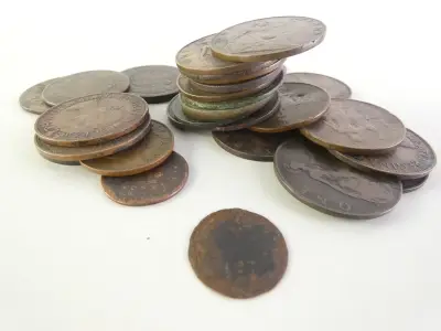 Collectie van historische Europese bronzen munten – kavel bij De Kringwinkel, Heverlee