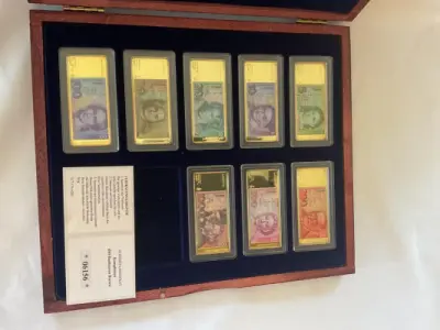 Komplettset DM Banknoten Barren – kavel bij Schwarzfischer Auktionen, Frage