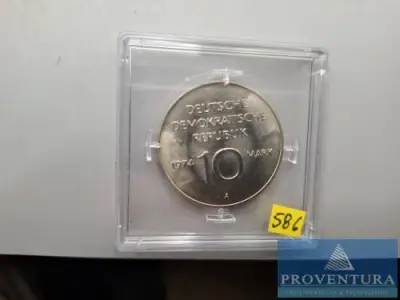 Sammlermünzen DDR 10 Mark 1974 DDR Plakette – kavel bij Proventura, Göttingen