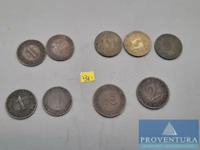 Umlaufmünzen Deutsches Reich 1923-1933 4x 1 Reichspfennig – kavel bij Proventura, Göttingen