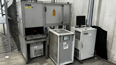 5590.1011 => 1 Lasergravurmaschine Foba LP100 mit Filtergerät Fuchs TKFD104FV, Bj. 2007 (Wasserrücklauf defekt) – kavel bij VENTA Industrieversteigerungen, Hagen