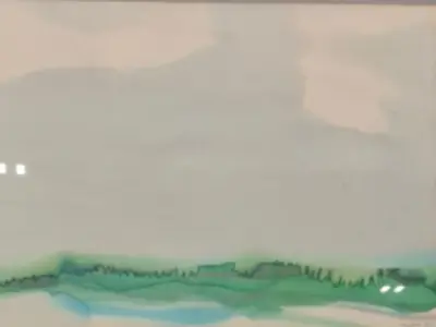 Aquarel, Maya Wildevuur, Het wad, 1987 – kavel bij Onlineveilingmeester, Groningen