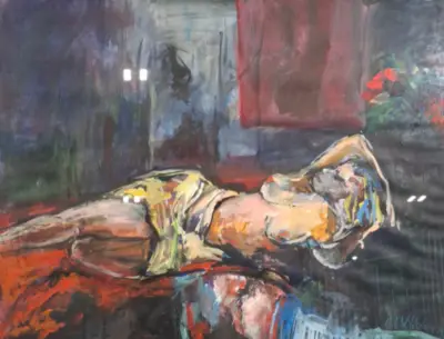 Schilderij, Maya Wildevuur, Nirala, 1991 – kavel bij Onlineveilingmeester, Groningen