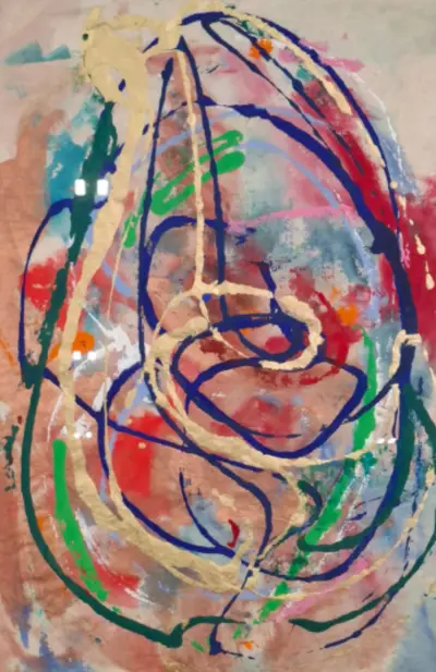Kunstwerk in lijst, Maya Wildevuur, Compositie – kavel bij Onlineveilingmeester, Groningen