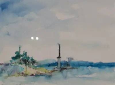 Kunstwerk in lijst, Maya Wildevuur, Gottskar Zweden, 1991 – kavel bij Onlineveilingmeester, Groningen