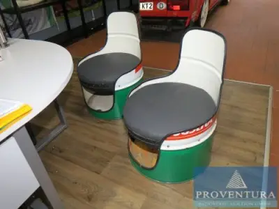 Öl-Fass-Sessel 2er Set CASTROL – kavel bij Proventura, Lastrup
