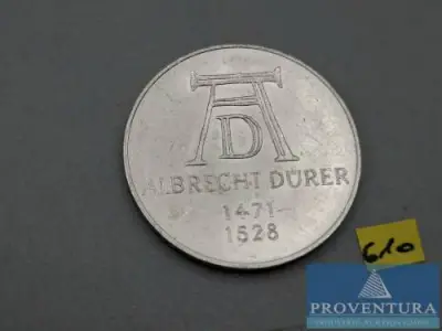 Silbermünze Bundesrepublik Deutschland 5 DM Albrecht Dürer 1971 vz Silber .625 11.2 gr Rauhgewicht – kavel bij Proventura, Göttingen