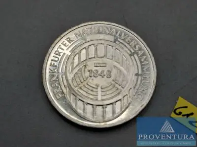 Silbermünze Bundesrepublik Deutschland 5 DM Frankfurter Nationalversammlung 1973 vz Silber .625 11.2 gr Rauhgewicht – kavel bij Proventura, Göttingen