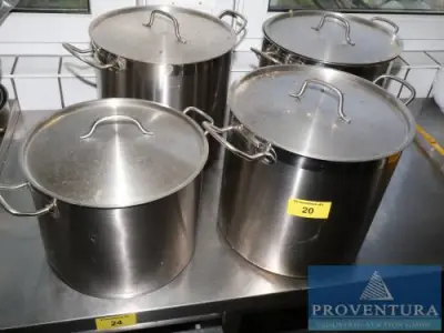 Kochtöpfe induktionsgeeignet Edelstahl 18/10 je ca. 20 - 25 l – kavel bij Proventura, Kassel
