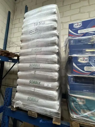 Plm 33 zakken absorptiekorrels SORBIX - 20 kg – kavel bij VH Auctions
