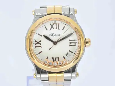 Chopard - Happy sports horloge met diamanten – kavel bij Onlineveilingmeester