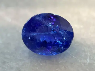 Tanzaniet - 6.59 carat natuurlijke tanzaniet – kavel bij Onlineveilingmeester