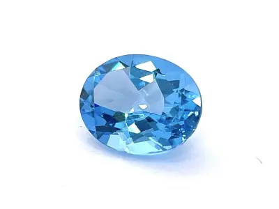 Topaas - circa 2.50 carat swiss blue topaas – kavel bij Onlineveilingmeester