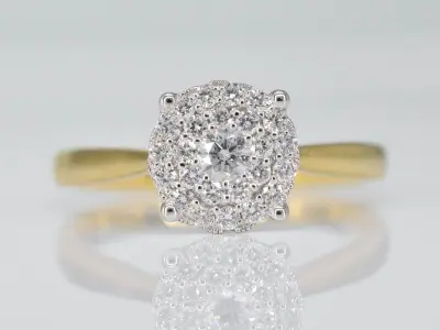 Gouden ring met diamanten – kavel bij Onlineveilingmeester