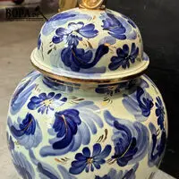 Vintage Hubert Bequet Quaregnon dekselvaas – kavel bij BOPA Auctions, Oekene