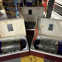Vintage kobaltblauwe glazen bekerservies – kavel bij BOPA Auctions, Oekene