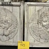 Houten wanddecoratie engel - 2 stuks – kavel bij BOPA Auctions, Oekene