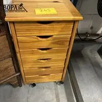 Vintage grenen ladenkastje 6 lades – kavel bij BOPA Auctions, Oekene