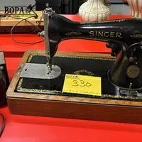 Retro naaimachine Singer + transfo – kavel bij BOPA Auctions, Oekene