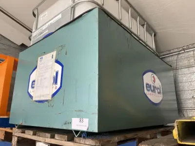 Metalen opvangbak EUROL met IBC-container – kavel bij VH Auctions