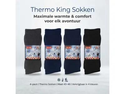 12 paar THERMO KING thermo sokken Thermo king maat 43-46 – kavel bij XL Auctions