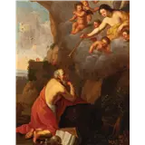 Follower of Cornelis van Poelenburch(17th century)Saint Jérôme en prière dans une grotteOil on panel, 30.8 x 24.2 cmProvenance:- Auction, Collectio… – kavel bij AAG Arts & Antiques