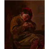 Harmen Hals(Haarlem 1611 - 1669)Young peasant picking fleasOil on panel, 26.2 x 21 cmProvenance:- Galerie Koller, Zürich, 18 September 1996, lot 6-… – kavel bij AAG Arts & Antiques