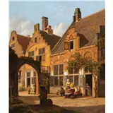 Jan Hendrik Verheijen(Utrecht 1778 - 1846)Many figures in a sunlit streetSigned lower centreOil on panel, 23.9 x 20.3 cm – kavel bij AAG Arts & Antiques Group