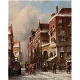 Petrus Gerardus Vertin(The Hague 1819 - 1893)Winter in AmsterdamSigned and dated 55 lower leftOil on panel, 20.8 x 17.2 cm – kavel bij AAG Arts & Antiques Group