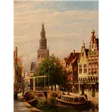 Petrus Gerardus Vertin(The Hague 1819 - 1893)Kaaswaag, AlkmaarIndistinctly signed and dated 77 lower leftOil on panel, 21.3 x 16.5 cmProvenance:- K… – kavel bij AAG Arts & Antiques