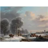 Jacobus van der Stok(Leiden 1794 - Amsterdam 1864)Winter landscape with figures and Koek-and-Zopie standSigned and dated 52 lower leftOil on panel,… – kavel bij AAG Arts & Antiques
