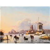 Nicolaas Johannes Roosenboom(Schellingwoude 1805 - Assen 1880)Activity on the ice near Zwolle, the 'Peperbus' in the distanceSigned lower rightOil… – kavel bij AAG Arts & Antiques 