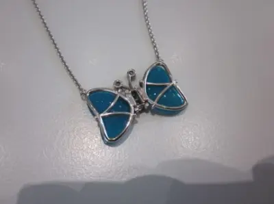 1 Collier Schmetterling mit Achat – kavel bij Perlick Industrieauktionen, Königstein im Taunus