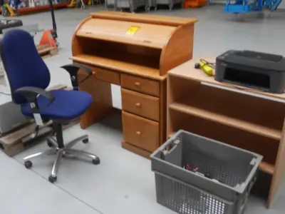 Secrétaire + chaise, imprimante, microondes – kavel bij Trans Executive