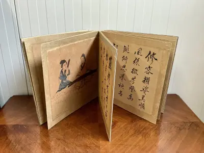 Chinees album met schilderingen en kalligrafie – figuren en teksten – kavel bij Het Harener Veilinghuys, Tynaarlo