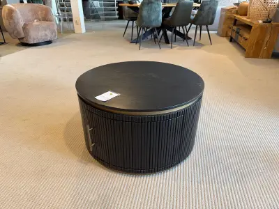 Salontafel, rond zwart – kavel bij Onlineveilingmeester, Joure
