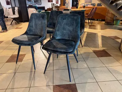 Set van 4 eetkamerstoelen groen – kavel bij Onlineveilingmeester, Joure
