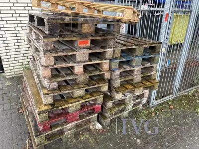 Partij europallets – kavel bij IVG, Cloppenburg