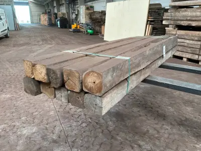 Balken in Teak hout (10x) – kavel bij Dome Auctions, Depot Deinze