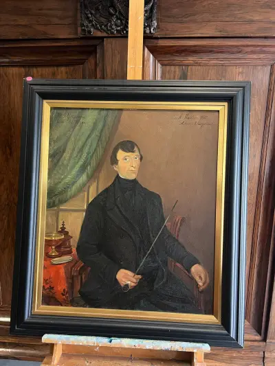 Geschilderde Replica van 19e eeuws portret – kavel bij Het Harener Veilinghuys, Tynaarlo