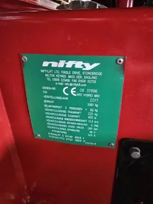 Niftylift Gelenkteleskopbühne HR 17 Hybrid | Bj.: 2017 | Stunden: ca. 1.087 – kavel bij Oechsler Industrieverwertung, Waghäusel-Wiesental