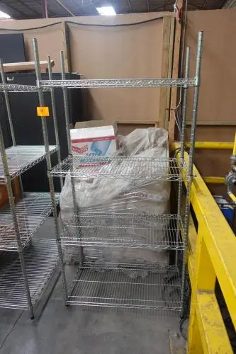 2x Inox rek – kavel bij Openbare Verkopen, Wielsbeke