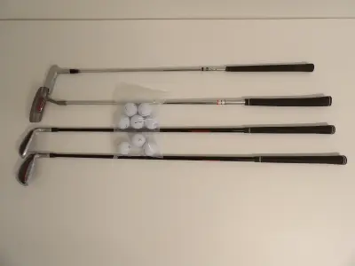 Verzameling golfclubs + golfballen – kavel bij De Kringwinkel, Leopoldsburg