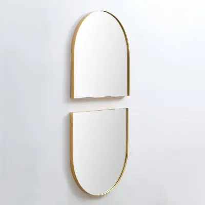 2x Spiegels met Boogvorm 2-delig – 60 x 50 cm – Verticaal & Horizontaal Ophangbaar VIDI, Skara – kavel bij Onlineveilingmeester, Hoogeveen